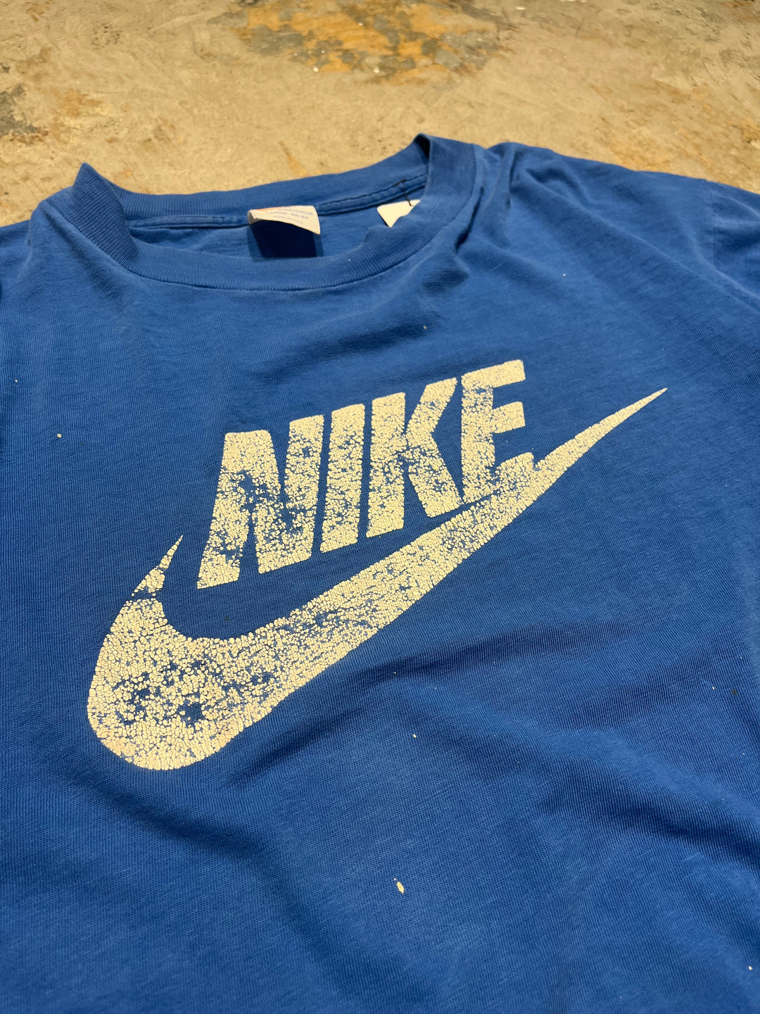 #MA111 古着 USA製 70's NIKE/ナイキ/ オレンジタグ/BIGロゴ/ヴィンテージ シングルステッチ Tシャツ/サイズL