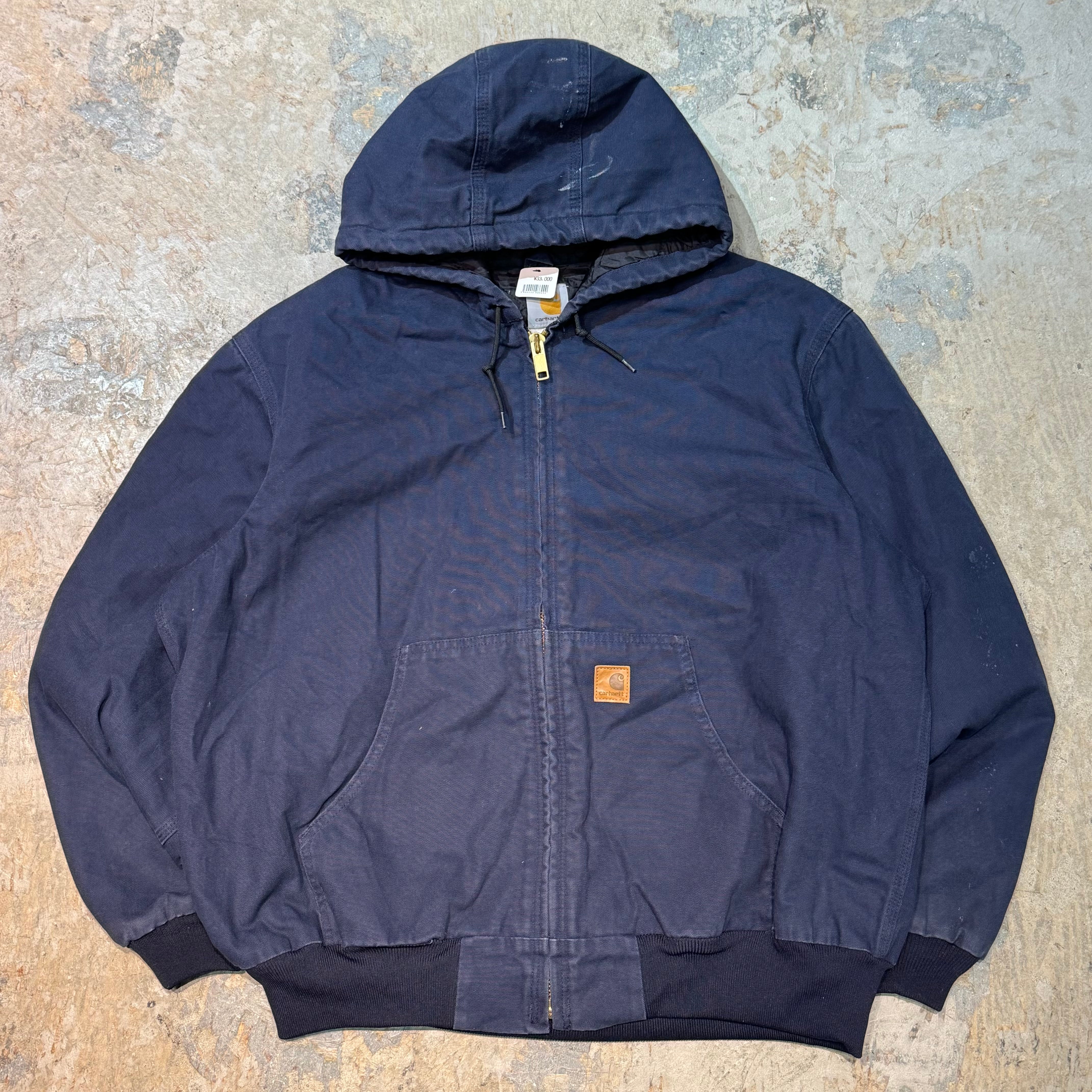 Ga35 古着ComerStoneくすみブルーDuck地アクティブジャケット タグ付き未使用品 USA製 carhartt アクティブジャケット 黒 2XL