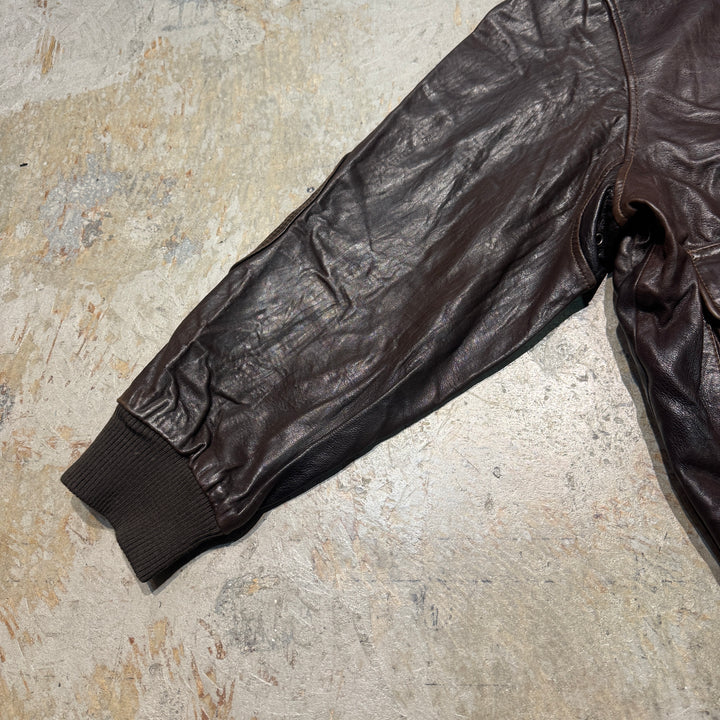 古着 USAVINTAGE/ジップアップレザージャケット/ サイズL