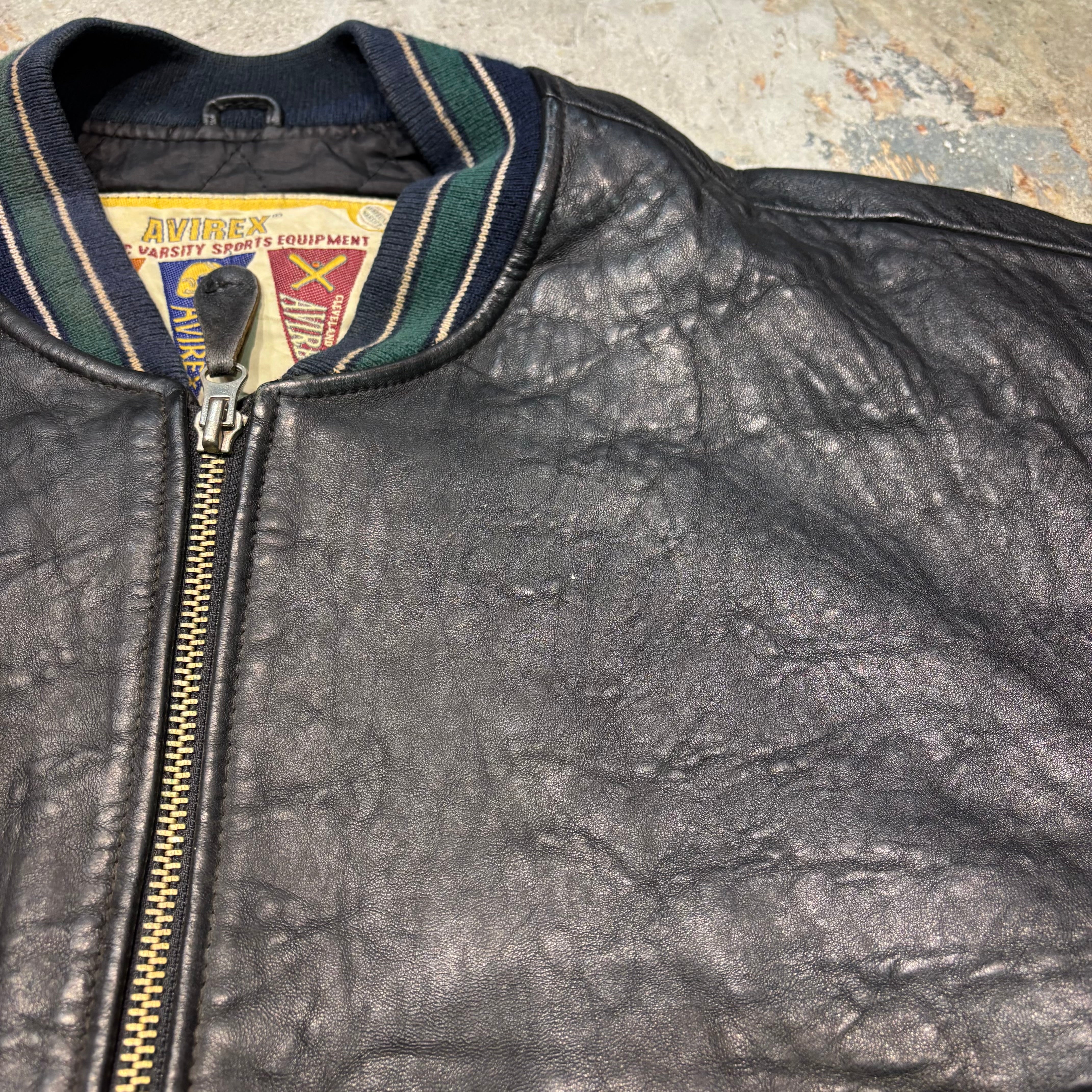 古着 AVIREX/ アヴィレックス/ レザースタジャン/ サイズM – 古着屋 MUJIN