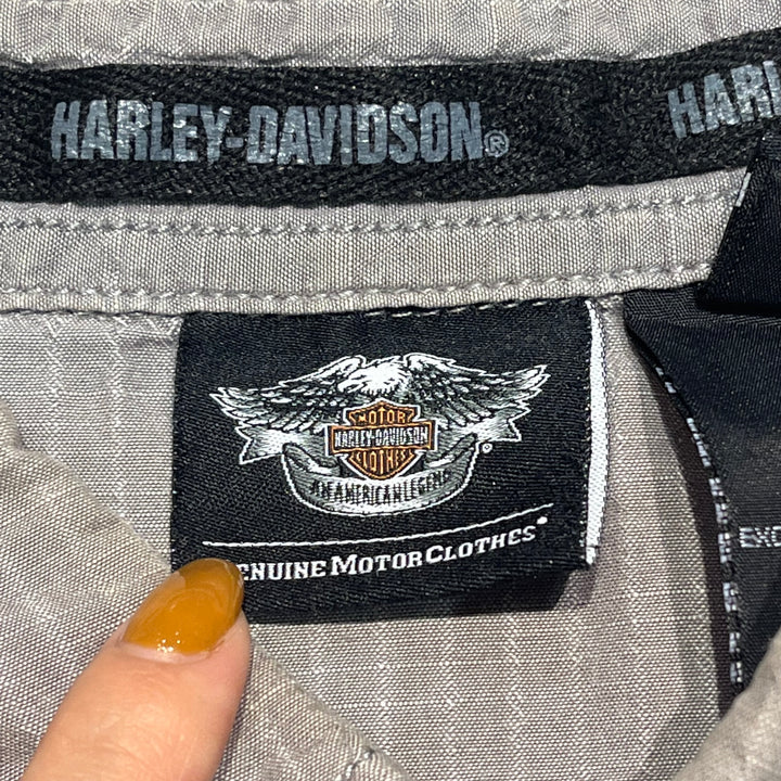 #4313 Harley-Davidson ハーレーダビッドソン L/S Work Shirts/ワークシャツ/ストライプ柄/サイズXL