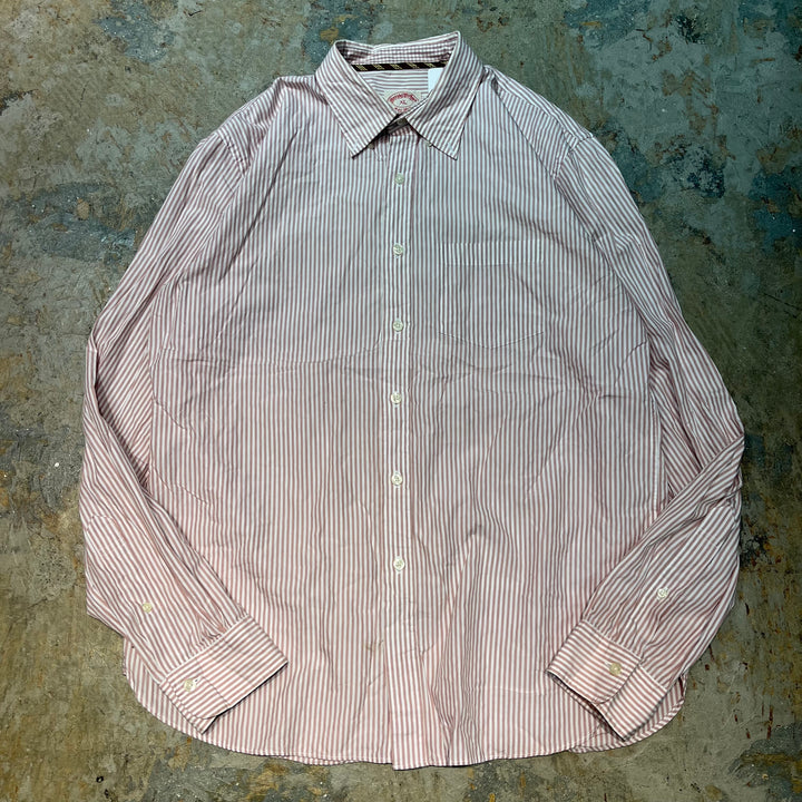 古着 Brooks Brothers/ブルックスブラザーズ/ボタンダウン長袖シャツ/ ストライプ柄/ サイズXL
