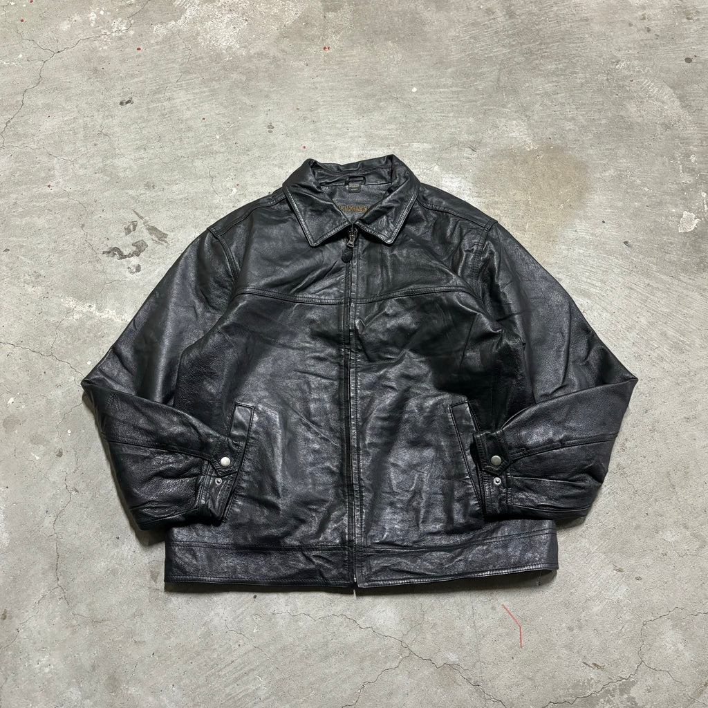 St.John's Bay レザージャケット XL ST JOHN'S BAY レザー ジャケット | ブラック XL - 札幌 ビンテージ