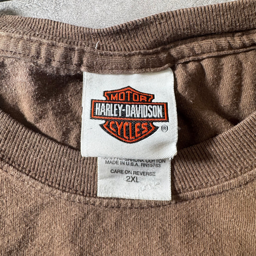 古着 USA製 Harley-Davidson ハーレーダビッドソン プリントTシャツ サイズ2XL