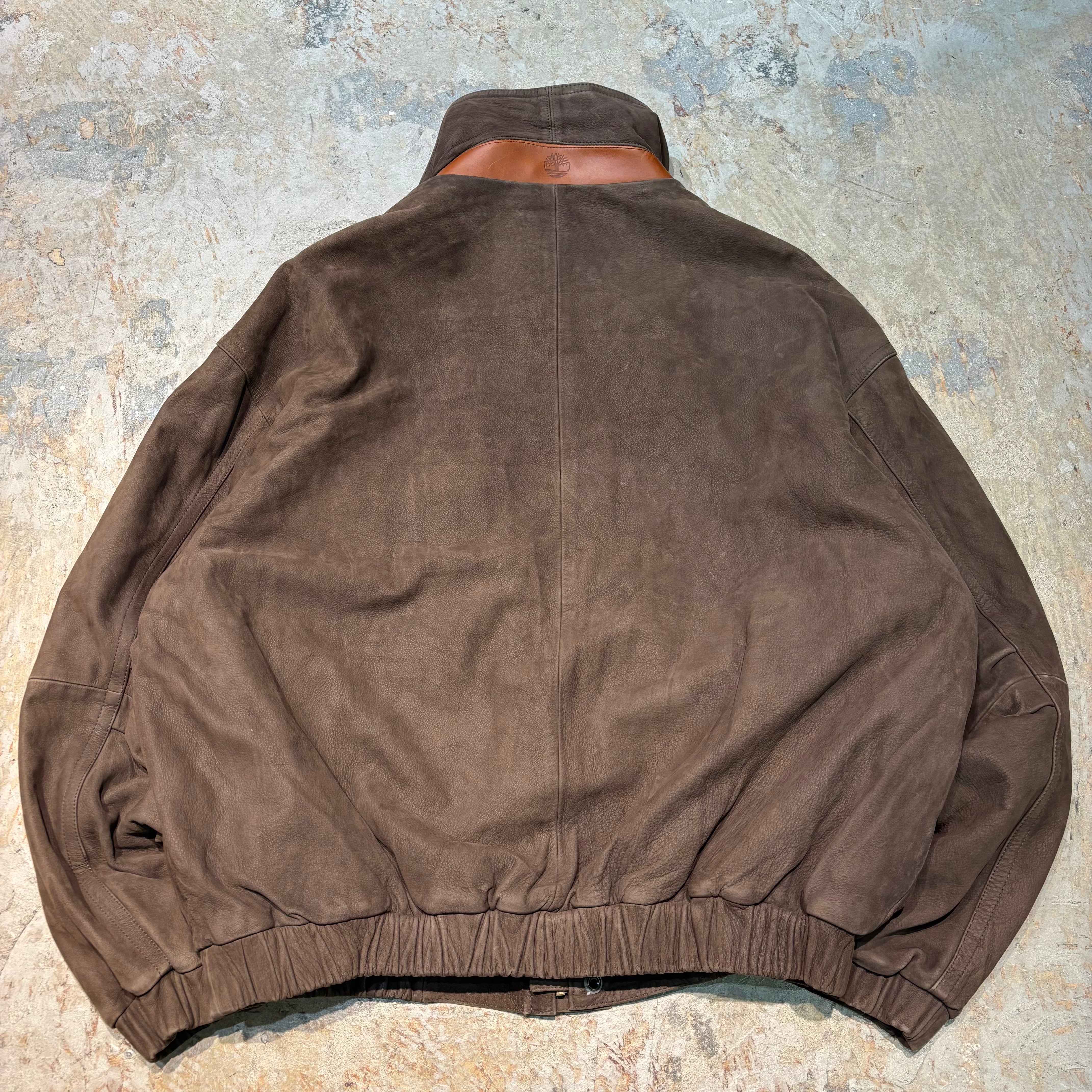 古着 90's timberland/ ティンバーランド/ 本革ジップアップレザー