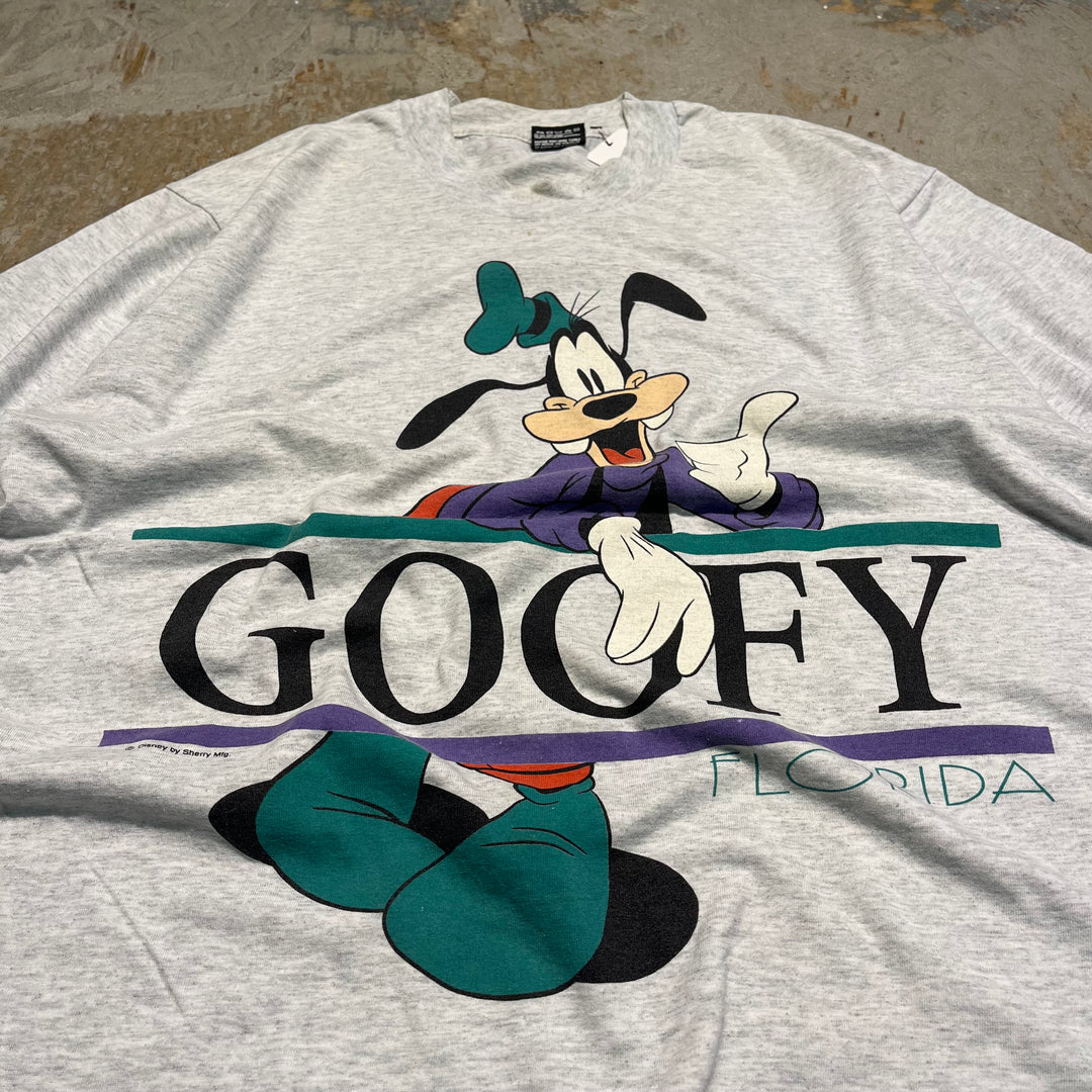 #4670 古着 90's SCREEN STARS/スクリーンスターズ/short sleeve print t-shirt Tee/半袖プリントTシャツ/USA製/シングルステッチ/DISNEY/GOOFY/グーフィー/サイズL