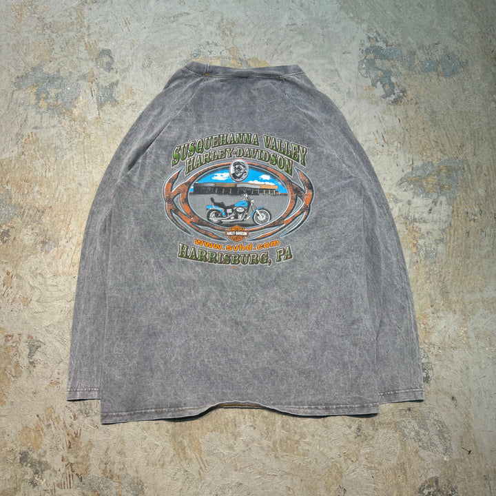 Used clothing Made in USA Harley-Davidson/Harley-Davidson/ Printed long sleeve T-shirt/ Size M