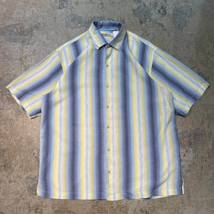 古着 TOMMY BAHAMA/ トミー バハマ/ 半袖シャツ/ ストライプ柄/ サイズL