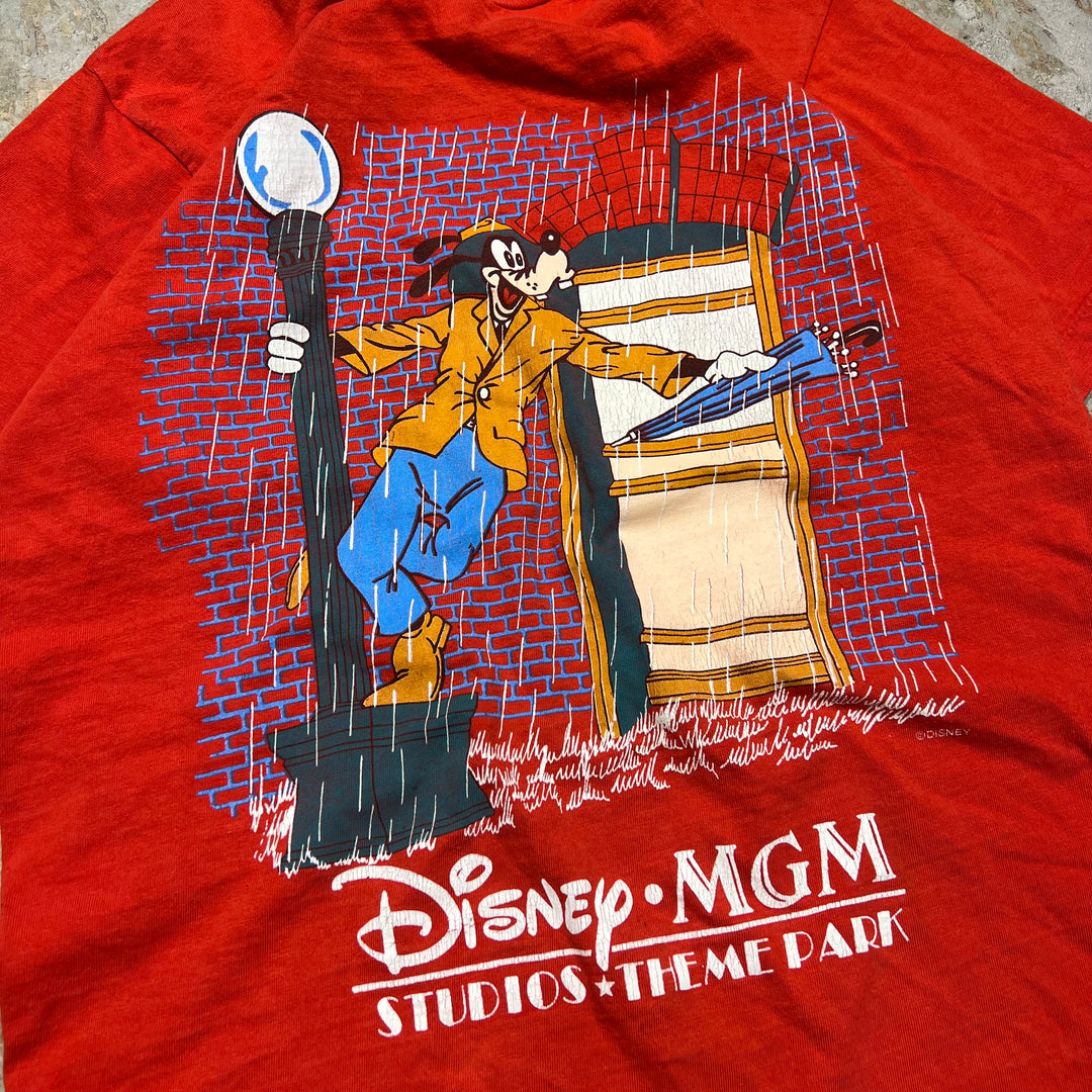 古着 USA製 80's ディズニー/グーフィー/MGM studios/ヴィンテージ シングルステッチ プリントTシャツ/サイズM