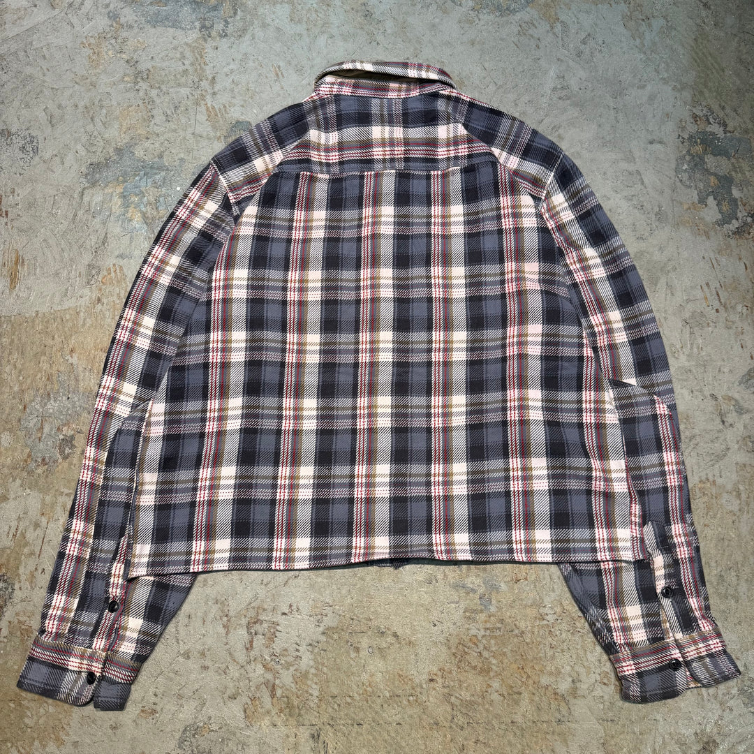 古着  GAP/ ギャップ/ 長袖 短丈リメイクシャツ/ チェック柄/サイズL
