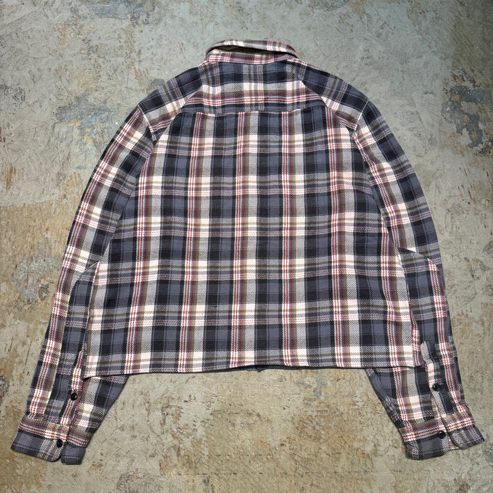 古着  GAP/ ギャップ/ 長袖 短丈リメイクシャツ/ チェック柄/サイズL