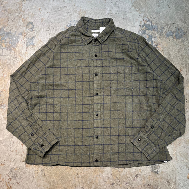 古着 GAP/ ギャップ/ コットンフランネルシャツ/長袖シャツ/ チェック柄/リメイク/ サイズXL