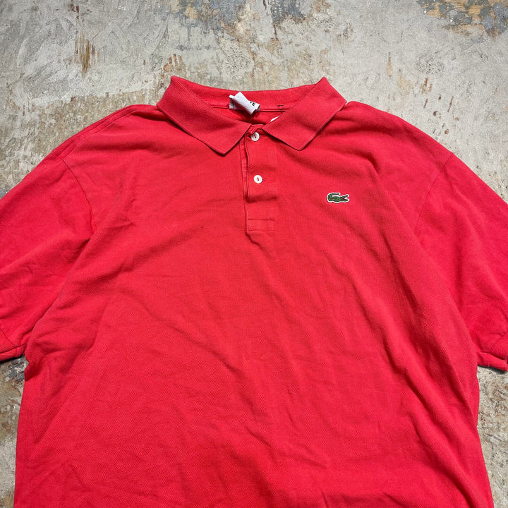 #4361 古着 lacoste/ラコステ/s/s seed stitches polo shirt/半袖鹿の子ポロシャツ/サイズ8(XL相当)