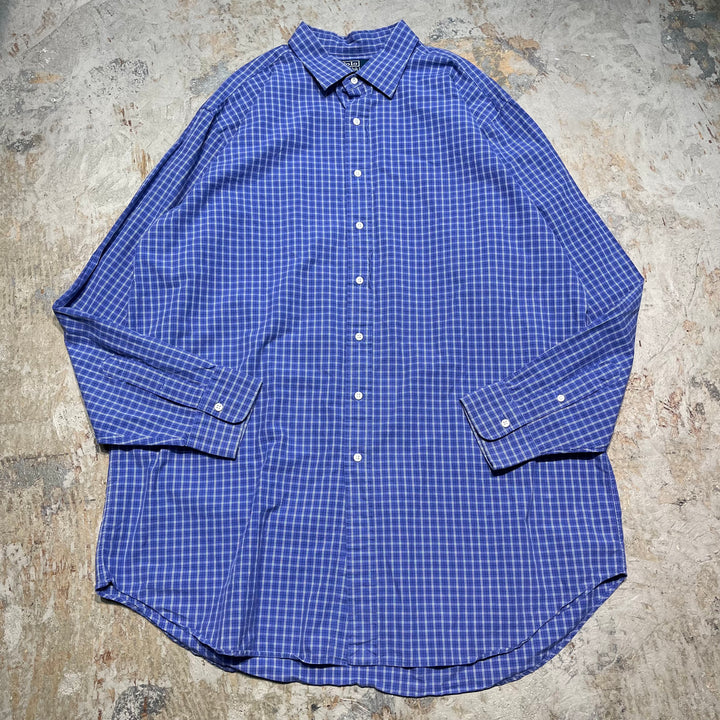 #4405 古着 Ralph Lauren/ラルフローレン/Long Sleeve Shirt/長袖シャツ/チェック柄/サイズ 2XLT TALL