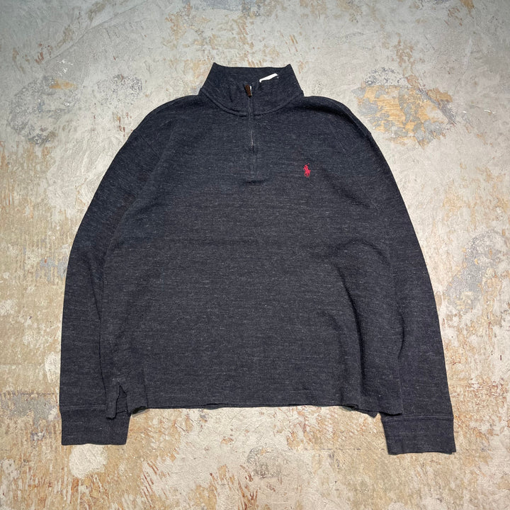 #3334 古着 Polo Ralph Lauren/ポロラルフローレン / Half Zip Cotton Knit Sweater/ハーフジップ コットンニット セーター / サイズM