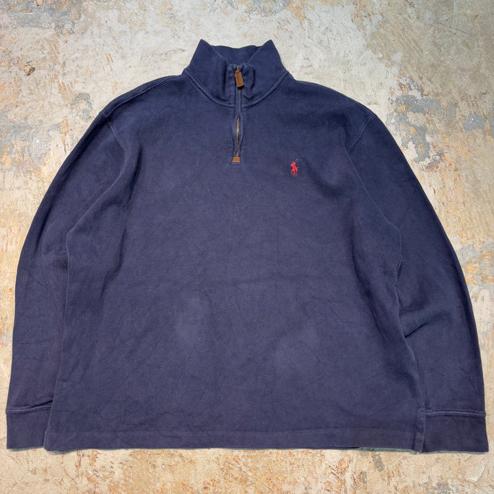 古着 POLO by Ralph Lauren/ ポロラルフローレン/ ハーフジップニットセーター/ サイズL