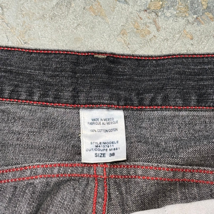 古着 GUESS/ ゲス/ カーゴ/ ブラックデニムハーフパンツ/実寸サイズ37
