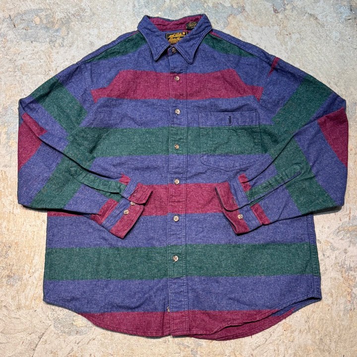 古着 USA製 Eddie Bauer/エディー･バウアー/ ボタンダウン長袖シャツ/サイズL