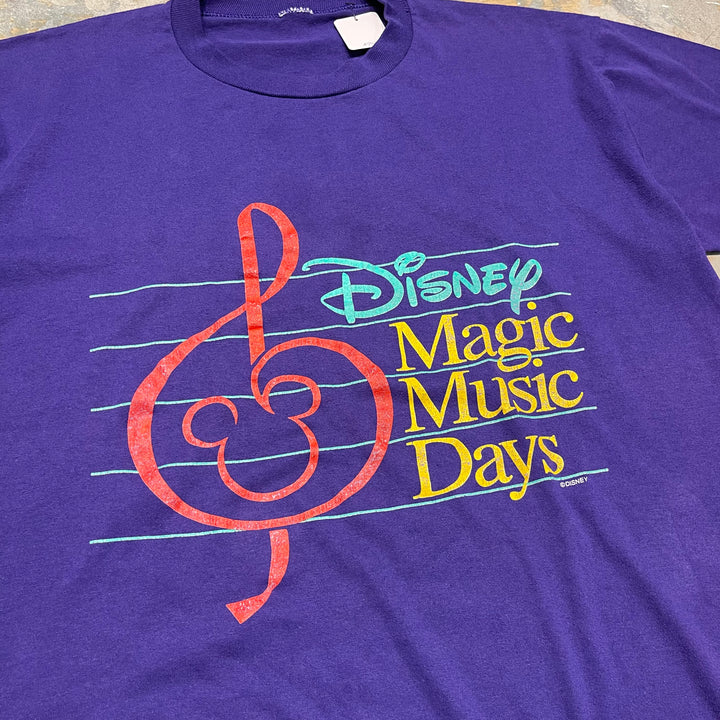 古着 USA製 90's Disney MAGIC MUSIC DAYS/ヴィンテージ シングルステッチ プリントTシャツ/サイズ2XL相当