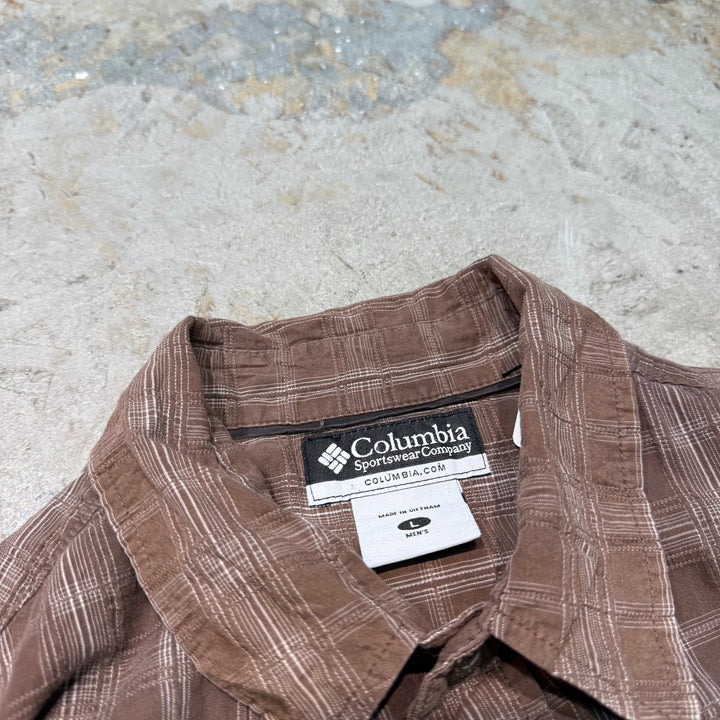 Used clothing Columbia/ Columbia/ Short sleeve shirt/ Checkered pattern/ Size L