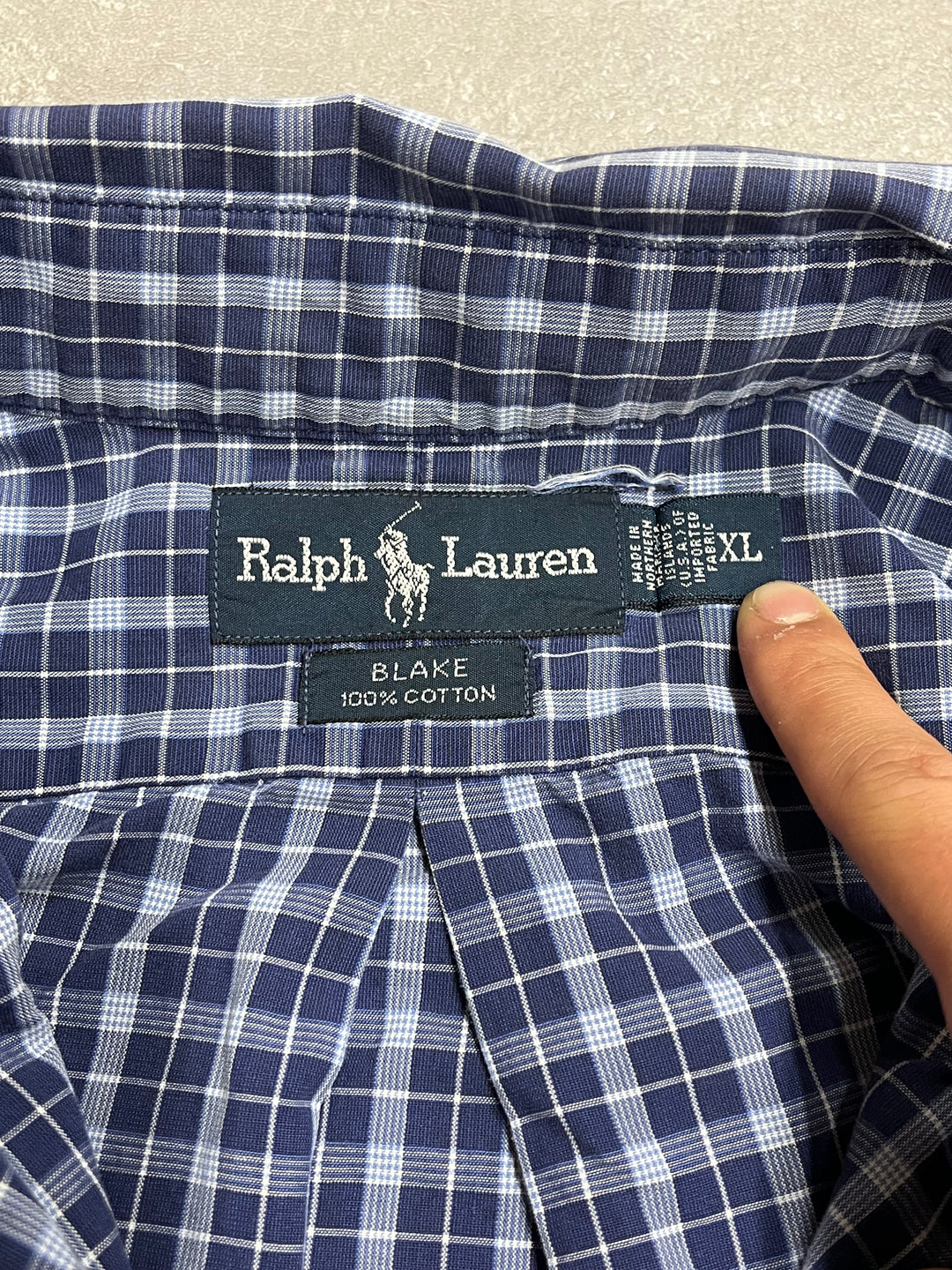 古着 90's POLO by Ralph Lauren/ ラルフ ローレン/ ボタンダウン長袖シャツ/ チェック柄/ サイズXL