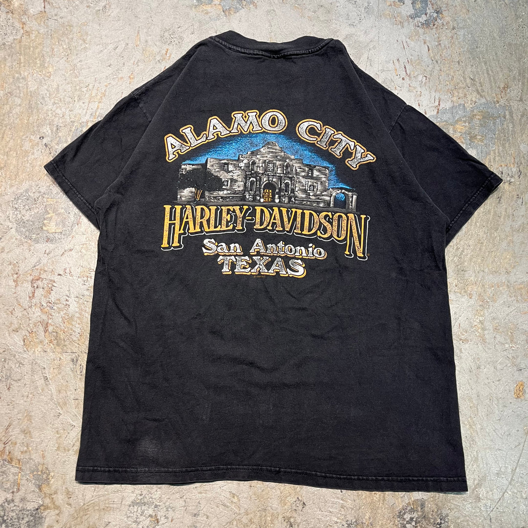 Used clothing Made in USA 90's~ Harley-Davidson/Harley-Davidson/Printed T-shirt/Size L