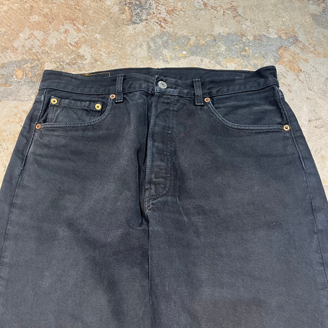 #4436 古着 Levi's/リーバイス/Black Denim Pants/ブラックデニムパンツ/501/サイズ34×36