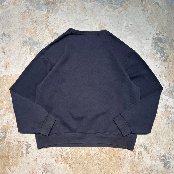 #4053 古着 FRUIT OF THE LOOM/フルーツオブザルーム/Crew Neck Print Sweat Shirts/クルーネック大判アニマルプリントスウェット/ウルフ/サイズL