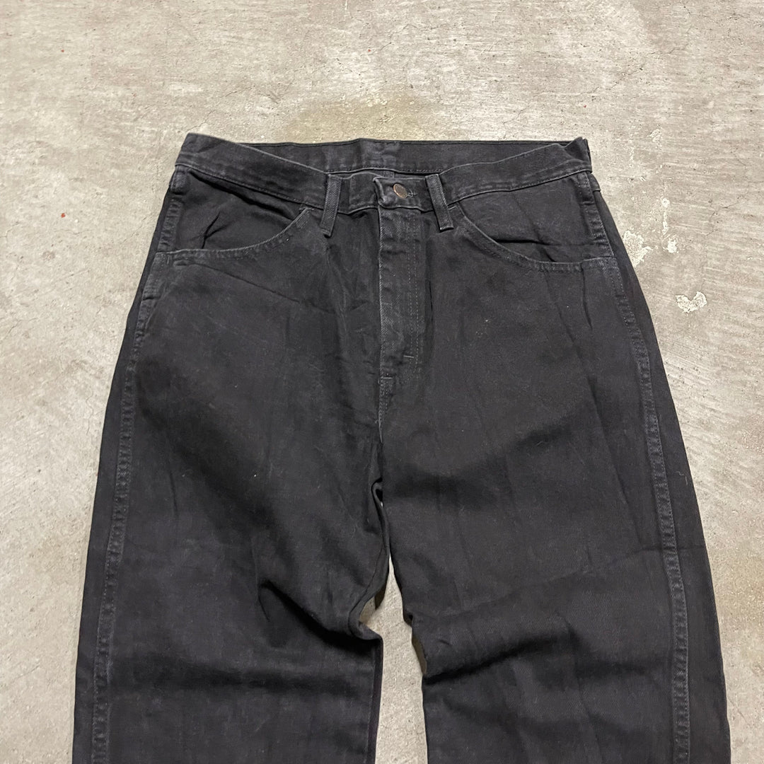 #4262 古着 RUSTLER/ラスラー/Black Denim Pants/ブラックデニムパンツ/サイズ33×32