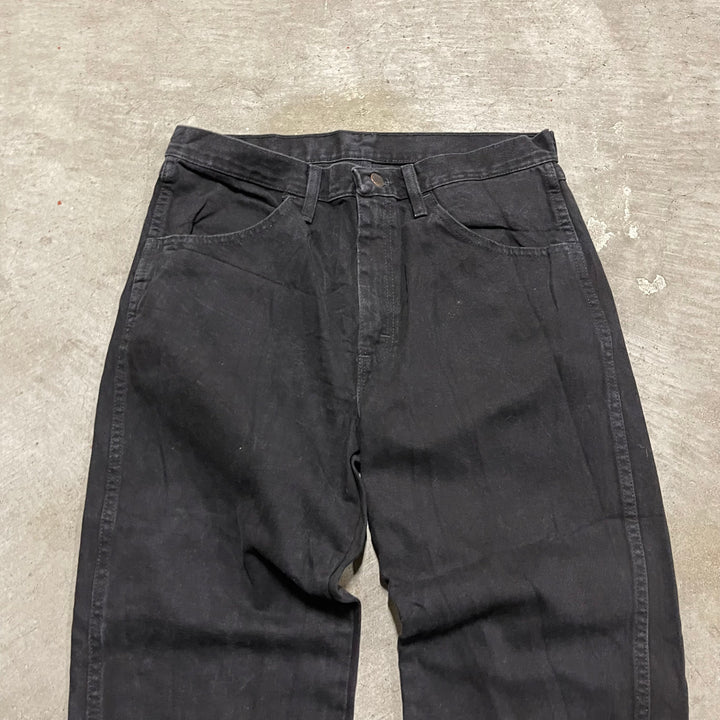 #4262 古着 RUSTLER/ラスラー/Black Denim Pants/ブラックデニムパンツ/サイズ33×32