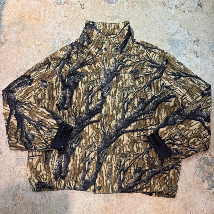 古着 BROWNING/ブローニング/カモフラージュ柄/フリースジャケット/サイズXL