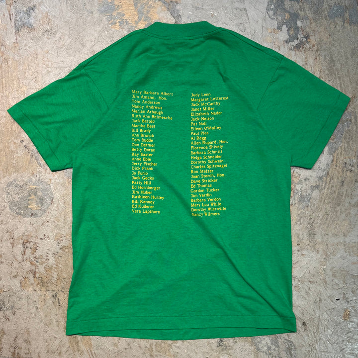 Used clothing Made in USA 80's~ SCREEN STARS/ Screen Stars/ Single stitch/ Printed T-shirt/ Size L