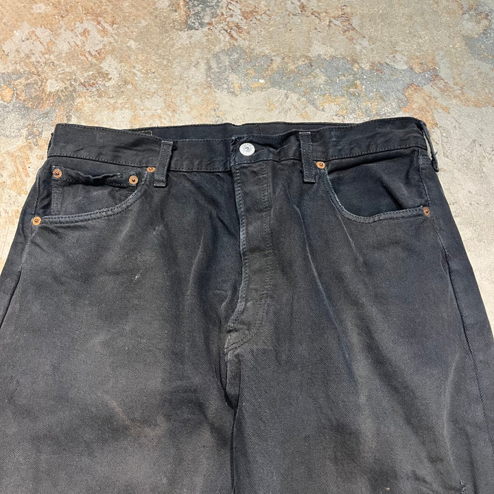 #4430 古着 Levi's/リーバイス/Black Denim Pants/ブラックデニムパンツ/501/サイズ36×32