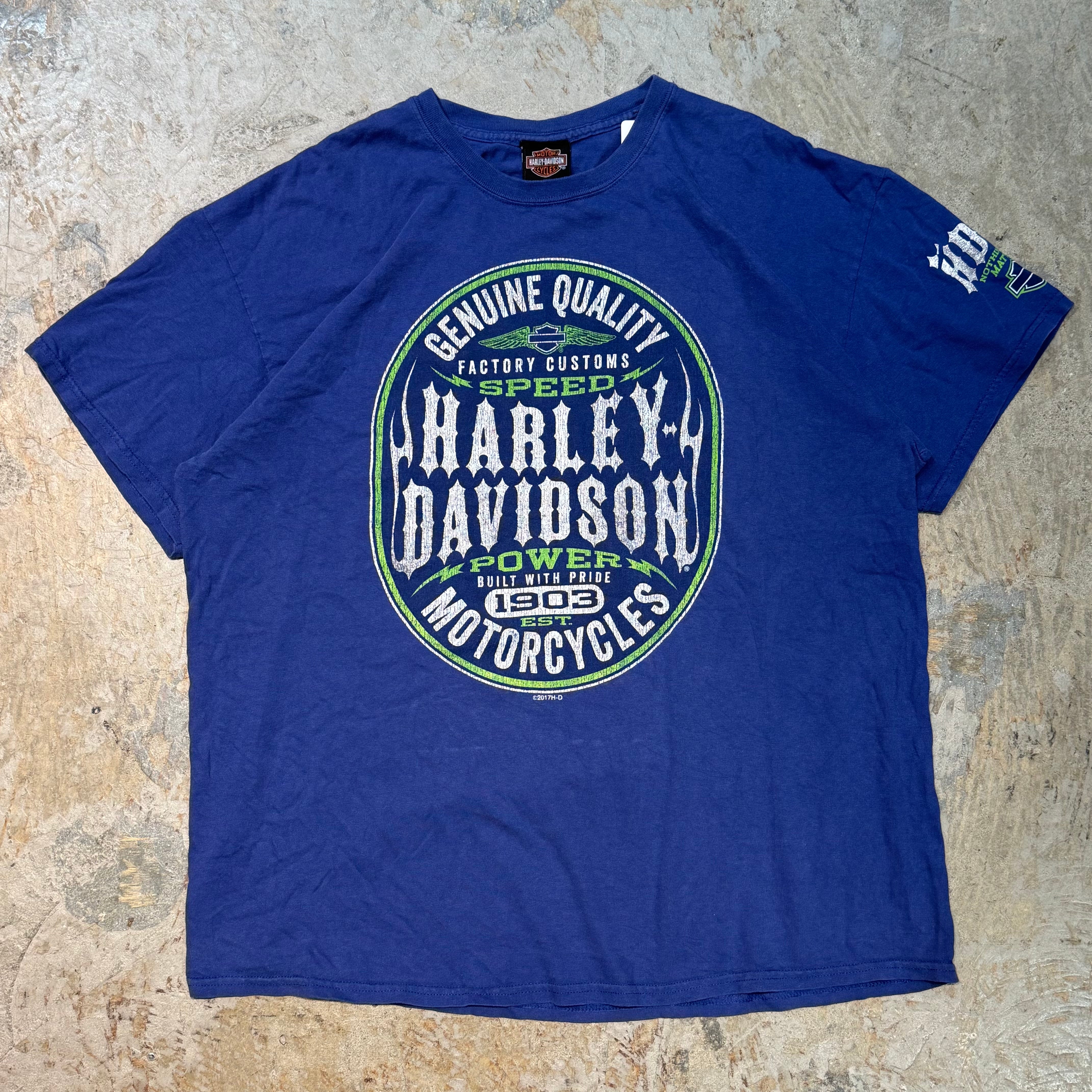 Harley-Davidson Tシャツ 古着 古着 90s HARLEY DAVIDSON 3D EMBLEM オオカミ ウルフ バイク T