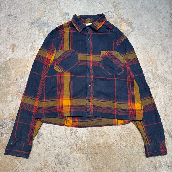 古着  Levi's/リーバイス/ 短丈長袖リメイクシャツ/ チェック柄/  サイズM