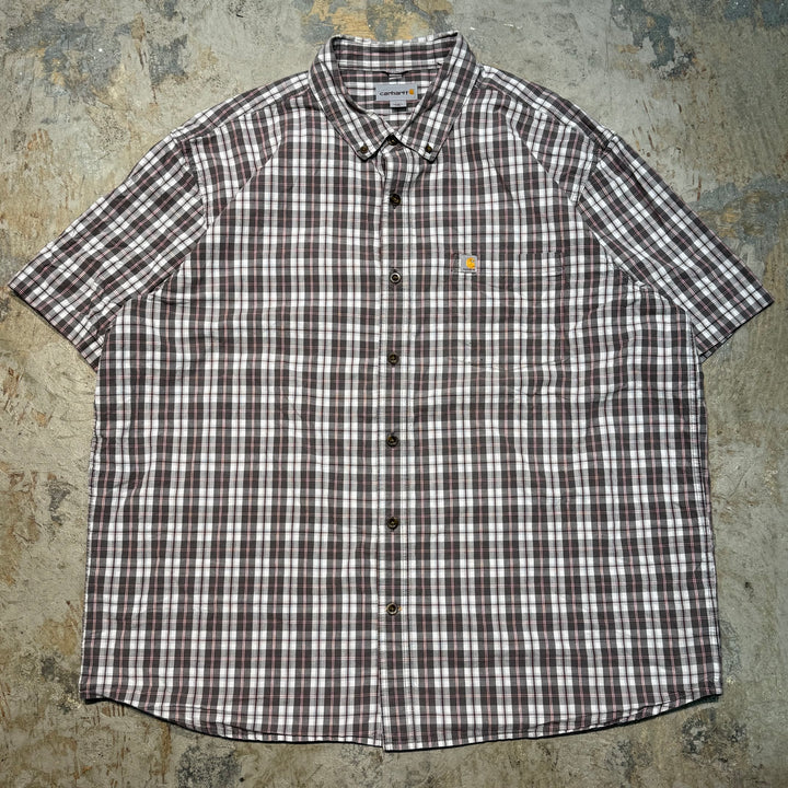 古着 carhartt/カーハート/ ボタンダウン半袖シャツ/ チェック柄/ サイズ2XL
