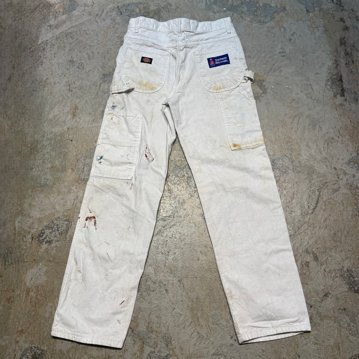 古着 Dickies×SHERWIN WILLIAMS/ディッキーズ× シャーウィン・ウィリアムズ/ ペインターパンツ / 企業ロゴ/ 実寸サイズ30×30