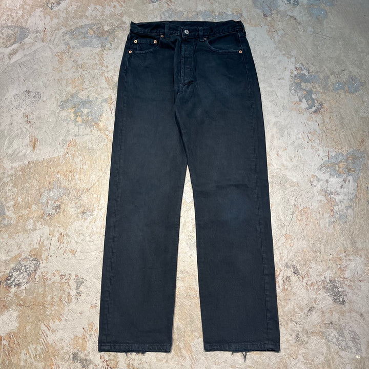 #4431 古着 Levi's/リーバイス/Black Denim Pants/ブラックデニムパンツ/501/MADE IN UK/サイズ33×32