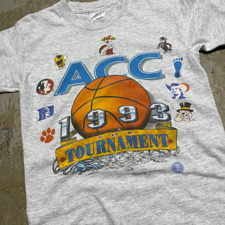 古着 USA製 93's Lee/リー/ACC/ザ･トーナメント/ヴィンテージ シングルステッチ プリントTシャツ/サイズS