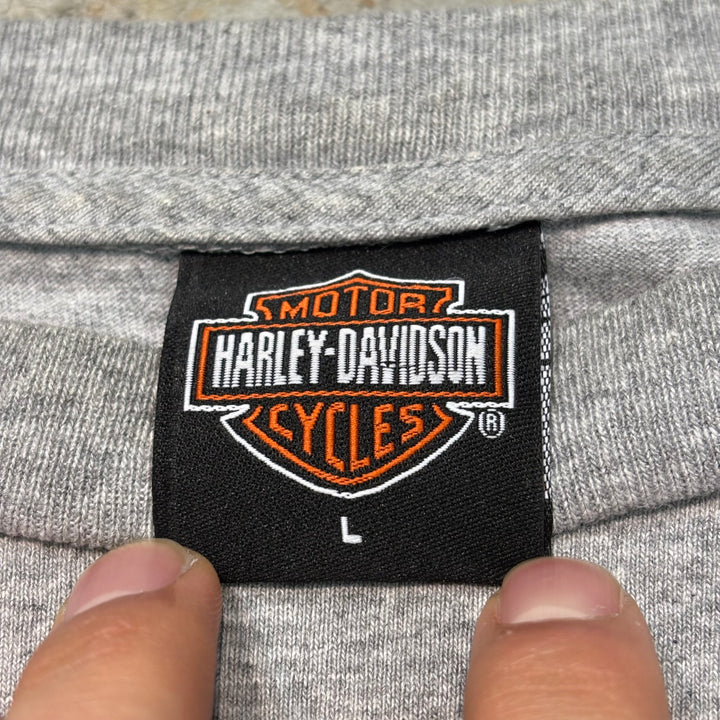 古着 USA製 Harley-Davidson/ハーレーダビッドソン/ プリントロングスリーブTシャツ/ サイズL