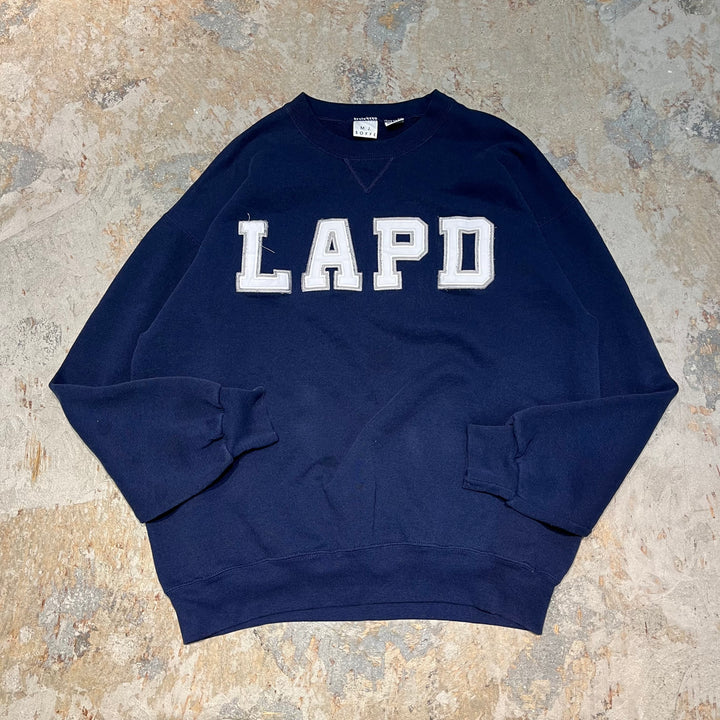 #3929 古着 unknow/Crew neck sweat/クルーネックスウェット/LAPD/サイズXL