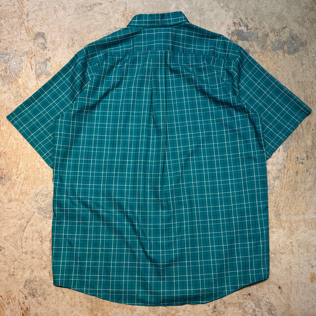 古着 L.L.Bean/ エルエルビーン/  ボタンダウン半袖シャツ/ チェック柄/ サイズL