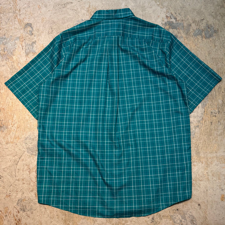 古着 L.L.Bean/ エルエルビーン/  ボタンダウン半袖シャツ/ チェック柄/ サイズL
