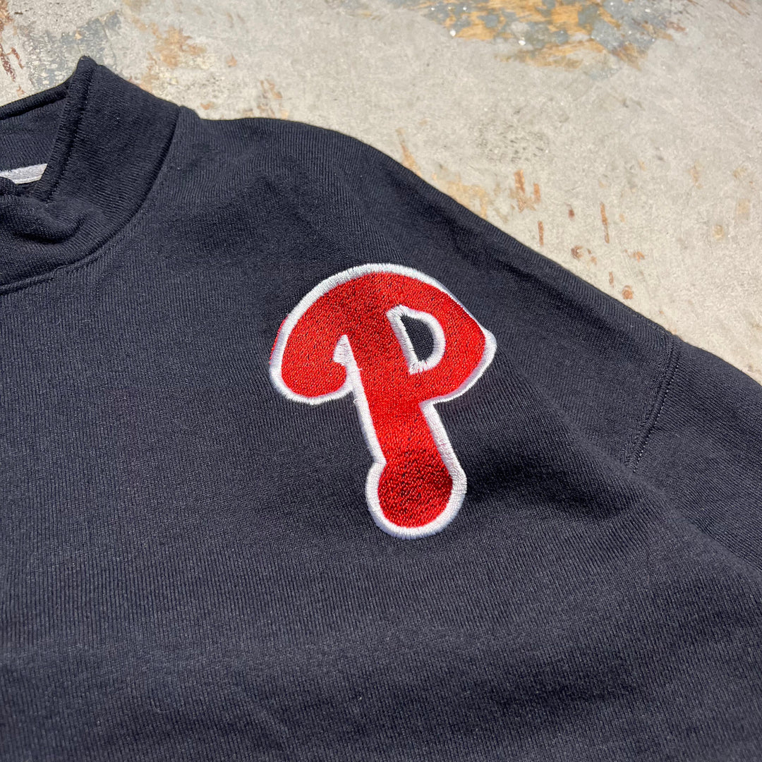 #1974 古着 Russell/ラッセル/Half zip sweat/ハーフジップスウェット/Philadelphia phillies/フィラデルフィア・フィリーズ/サイズXXL