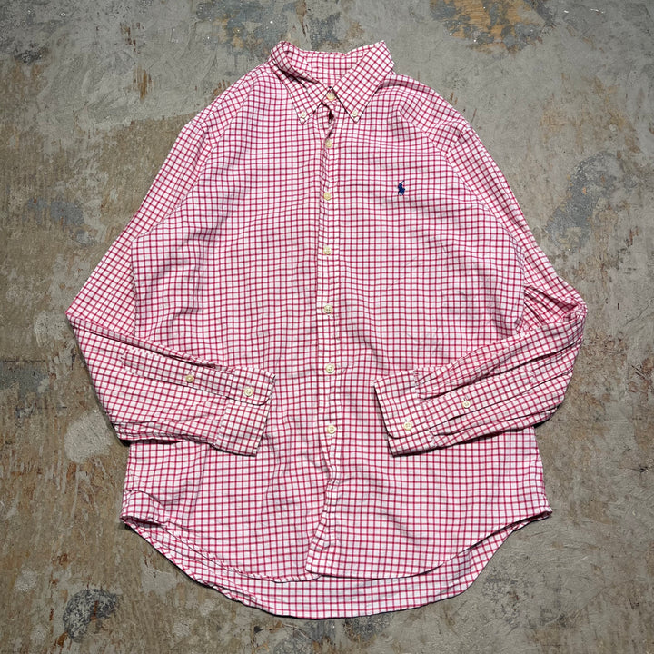 #4415 古着 Ralph Lauren/ラルフローレン/Long Sleeve Button Down Shirt/長袖ボタンダウンシャツ/チェック柄/サイズL