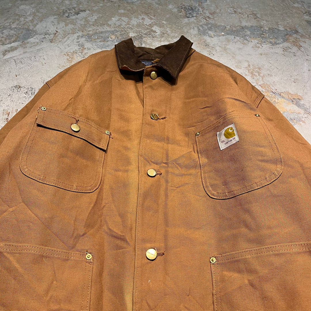 #3422 古着 Carhartt/カーハート/michigan chore coat/ミシガンチョアコート/MADE IN U.S.A/サイズL相当