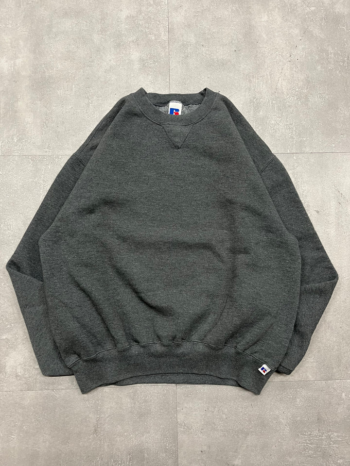 古着 90's〜 RUSSELLATHLETIC/ ラッセル アスレチック/ クルーネックブランクスウェット/ Vガゼット/ サイズL