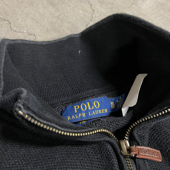 #3867 古着 POLO by Ralph Lauren/ポロバイラルフローレン/Pima Cotton Knit Half Zip Sweater /ピマコットンニットハーフジップセーター/ サイズXL