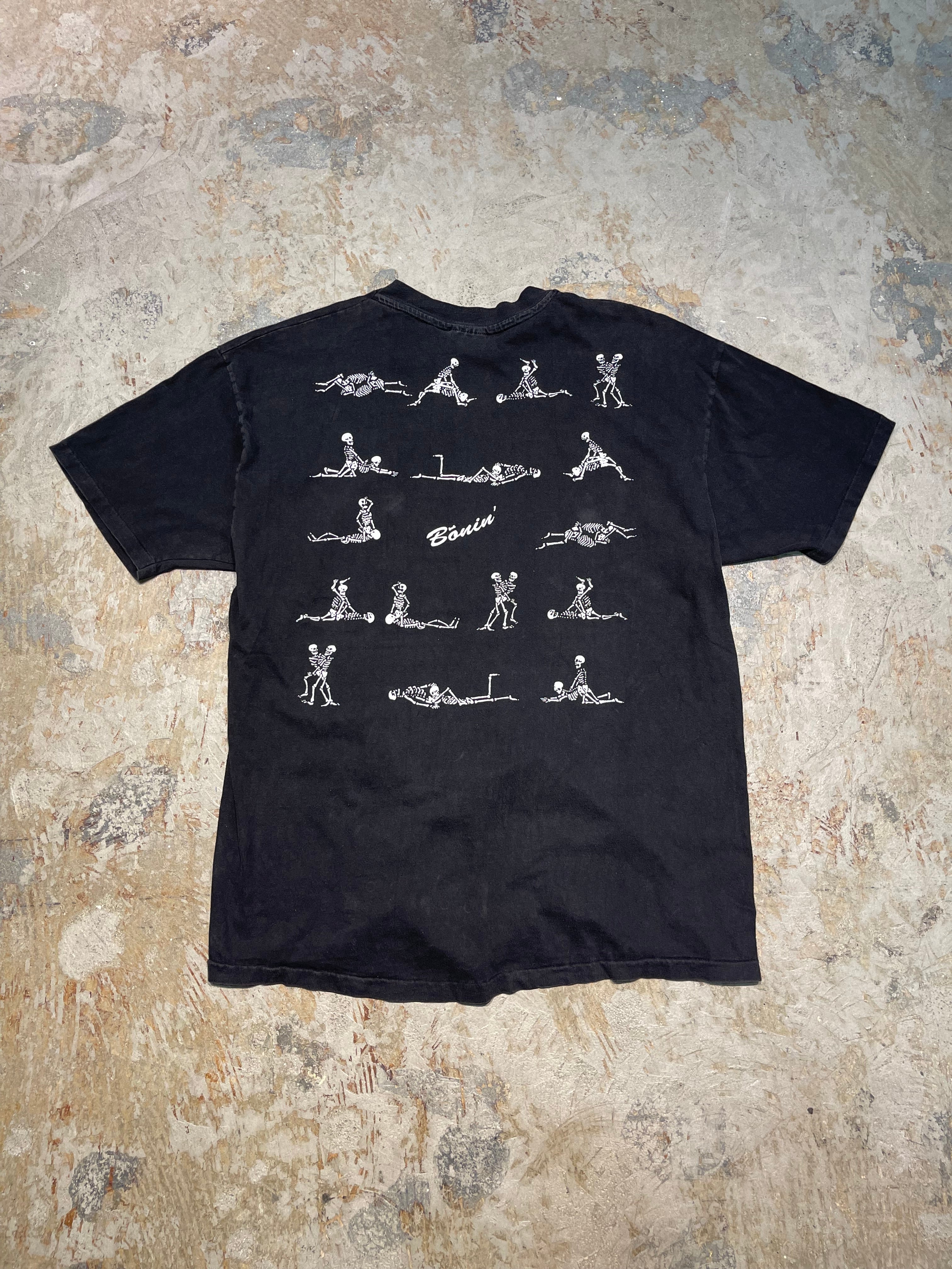 90s スカル 骸骨 ヴィンテージ tシャツ 黒 ブラック ヘインズ MA168 古着 USA製 90's HANES/ヘインズ 骸骨 スカル / シングル