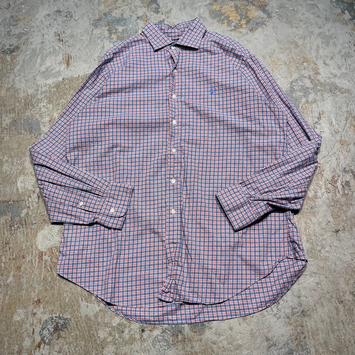 #4412 古着 Ralph Lauren/ラルフローレン/Long Sleeve Shirt/長袖シャツ/Check/チェック/REGENT/サイズXL